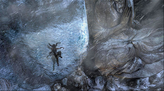 Catch the interactive wall and start moving to the left with a single jump along the way - Rescue Sam from Mathias (part 2) | 24: Going Back In Walkthrough - 24: Going Back In | Walkthrough - Tomb Raider Game Guide