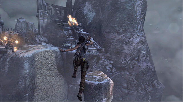 Go towards flames, which results in displaying another cut-scene - Rescue Sam from Mathias (part 2) | 24: Going Back In Walkthrough - 24: Going Back In | Walkthrough - Tomb Raider Game Guide