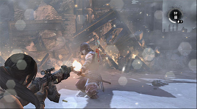 The second part of the fight has one major difficulty - new archers will be regularly appearing on the arena - End the Storms by Stopping the Ascension Ritual | 24: Going Back In Walkthrough - 24: Going Back In | Walkthrough - Tomb Raider Game Guide