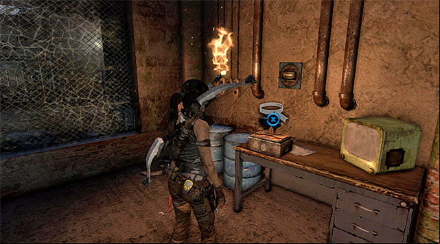 Scramble up the object on the right and leap over to the newly unlocked ageway - Relics | Collectibles: Cliffside Bunker - Collectibles: Cliffside Bunker - Tomb Raider Game Guide