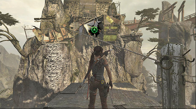 Grab whatever collectibles the enemies drop, then use the zip-line - Find a Way into the Solarii Stronghold | 16: No One Left Behind Walkthrough - 16: No One Left Behind | Walkthrough - Tomb Raider Game Guide