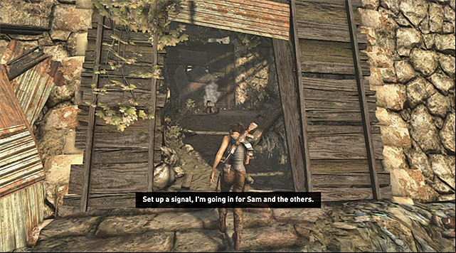 Start by leaping over to the ledge in front - Find a Way into the Solarii Stronghold | 16: No One Left Behind Walkthrough - 16: No One Left Behind | Walkthrough - Tomb Raider Game Guide