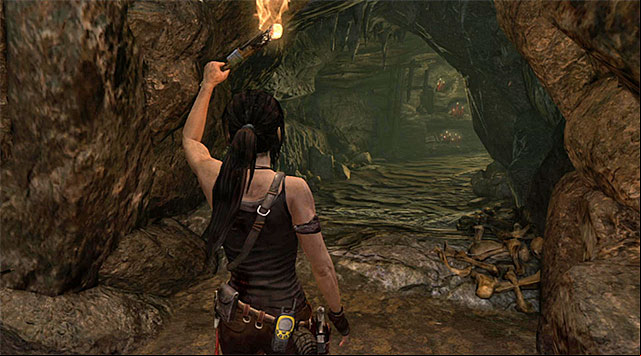 Youre now in another area within the complex of caves, Cavern Entrance - Find a Way into the Solarii Stronghold | 16: No One Left Behind Walkthrough - 16: No One Left Behind | Walkthrough - Tomb Raider Game Guide