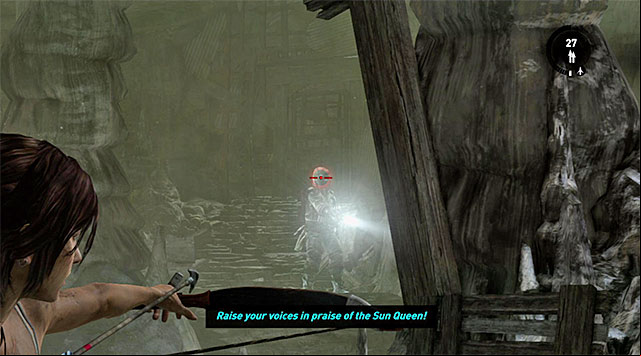 Start sneaking as you are approaching enemy-infested grounds - Rescue the Captured Endurance Crew | 16: No One Left Behind Walkthrough - 16: No One Left Behind | Walkthrough - Tomb Raider Game Guide