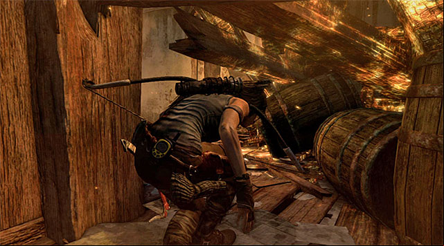 Take the right corridor - Find Sam | 17: Into the Fire Walkthrough - 17: Into the Fire | Walkthrough - Tomb Raider Game Guide