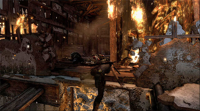 Scramble up to the rooftop, approach the interactive wall and use the climbing axe the usual way - Find Sam | 17: Into the Fire Walkthrough - 17: Into the Fire | Walkthrough - Tomb Raider Game Guide