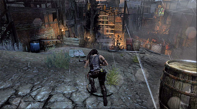 Start moving towards the machine gun, step by step, but obviously keep away from open ground - Regroup with Sam | 17: Into the Fire Walkthrough - 17: Into the Fire | Walkthrough - Tomb Raider Game Guide