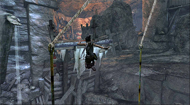 Quickly turn left and perform another jump, this time in order to grab onto an interactive ledge - Well of Tears | Optional Tombs: Shantytown - Shantytown | Optional Tombs - Tomb Raider Game Guide
