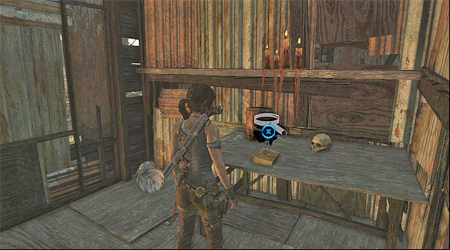 Go inside a small room and take the Document off the table (reward: 25 XP) - Documents | Collectibles: Shantytown - Collectibles: Shantytown - Tomb Raider Game Guide