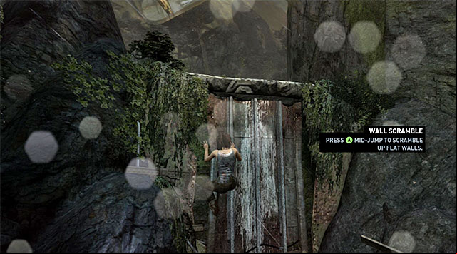Move forward, but be cautious around the edge of the cliff - Search for Traces of Other Survivors | 3: Signs of Life Walkthrough - 3: Signs of Life | Walkthrough - Tomb Raider Game Guide