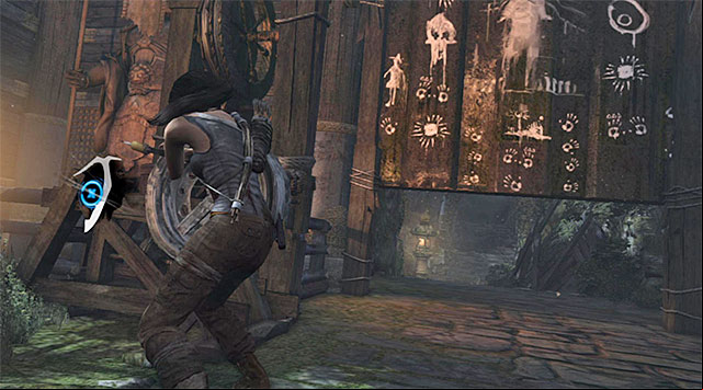 Approach the mechanism at the large gate in the ruins - Open the Large Gate | 6: At An Ime Walkthrough - 6: At An Ime | Walkthrough - Tomb Raider Game Guide