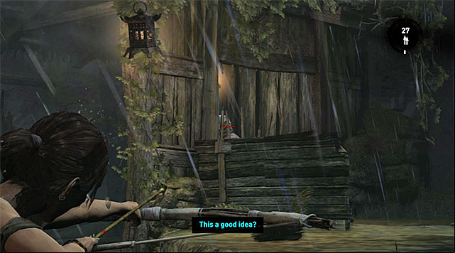Once there, take cover as soon as you can; there are some new guards in the area - Reach the Top of the Falls | 8: Cry for Help Walkthrough - 8: Cry for Help | Walkthrough - Tomb Raider Game Guide