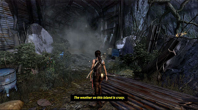 Head north-east and a few moments later youll reach a new base camp (Broken Tunnel), where the game will trigger a longer cut-scene - Find the Bunker | 8: Cry for Help Walkthrough - 8: Cry for Help | Walkthrough - Tomb Raider Game Guide