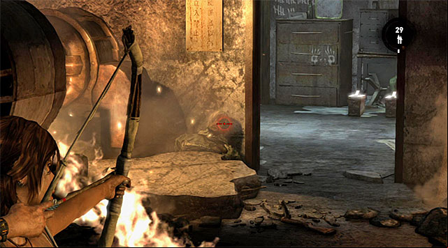 Go inside the room with a seriously wounded enemy - Find the Communication Console | 8: Cry for Help Walkthrough - 8: Cry for Help | Walkthrough - Tomb Raider Game Guide