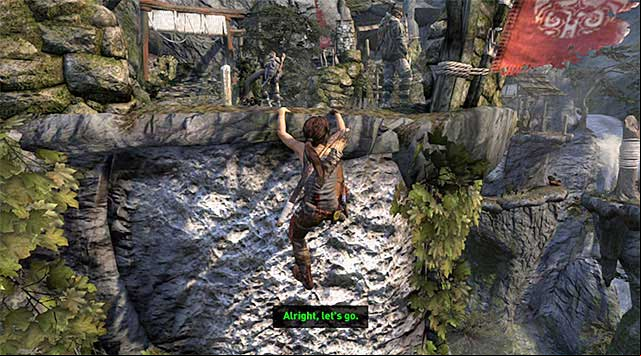 Next in line is a vertical wall; use the slightly forgotten climbing axe to scale it - Reach the Smoke Beacon | 10: Guilty Conscience Walkthrough - 10: Guilty Conscience | Walkthrough - Tomb Raider Game Guide