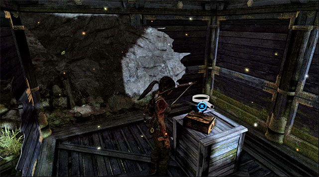 Slip through the crack in the wall and look around for the Fan (reward: 25 XP) - Relics | Collectibles: Mountain Temple - Collectibles: Mountain Temple - Tomb Raider Game Guide