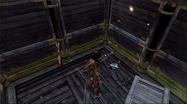 At the top ledge, turn left and enter the hut - GPS Caches | Collectibles: Mountain Temple - Collectibles: Mountain Temple - Tomb Raider Game Guide