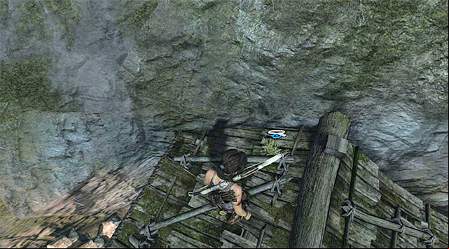 Examine it to find the Cache (reward: 5 XP) - GPS Caches (01-07) | Collectibles: Mountain Village - Collectibles: Mountain Village - Tomb Raider Game Guide