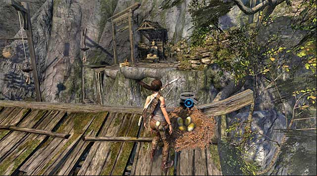 Youll find the Egg right there (reward: 10 XP) - Egg Poacher | Collectibles: Mountain Village - Collectibles: Mountain Village - Tomb Raider Game Guide