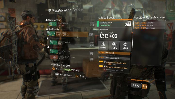 Items with Classified Set rarity can be recalibrated twice. - Recalibration | Tips and tricks - Hints - Tom Clancys The Division Game Guide