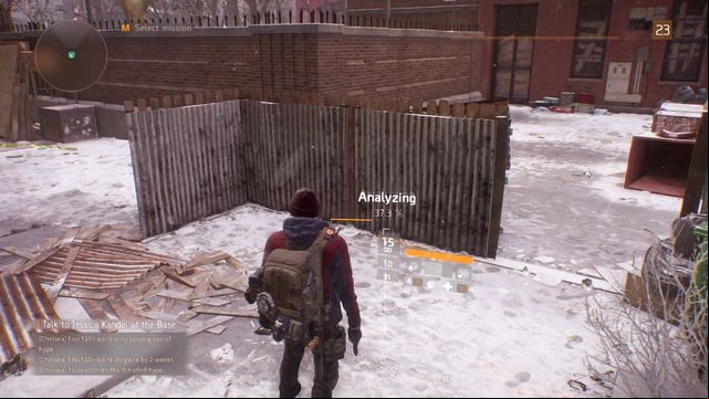 Behind the small park, you find an alley where there is the ECHO - Chelsea & Camp Hudson (M1) | Intel data - Intel data - Tom Clancys The Division Game Guide