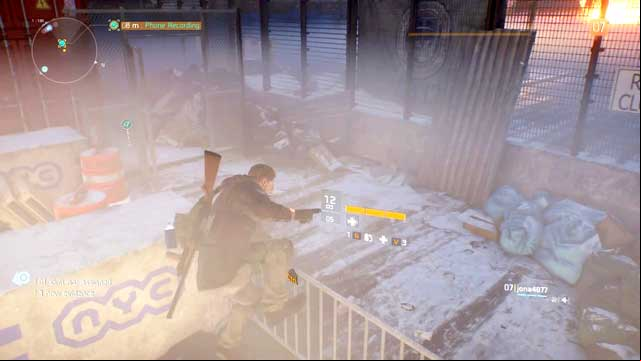Get past the barriers at the end of the street and collect the recording behind the fence - Hudson Yards (M2) | Intel data - Intel data - Tom Clancys The Division Game Guide