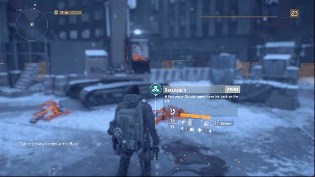 You find another ECHO signal by the heavy equipment, out in the street - Clinton (M5) | Intel data - Intel data - Tom Clancys The Division Game Guide