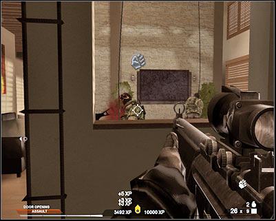 Re with the rest of your squad, however I'm sure that your colleagues will secure their room without your immediate help - Scene 2 - Hacienda - part 2 - Act 7 - Estate - Tom Clancys Rainbow Six: Vegas 2 - Game Guide and Walkthrough
