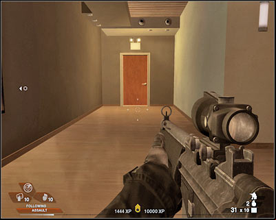 The room you're about to enter is going to be guarded by at least two other enemy soldiers - Scene 2 - Hacienda - part 2 - Act 7 - Estate - Tom Clancys Rainbow Six: Vegas 2 - Game Guide and Walkthrough