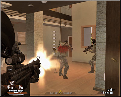Now you'll have to make an important decision on how to secure some of the nearby rooms - Scene 2 - Hacienda - part 2 - Act 7 - Estate - Tom Clancys Rainbow Six: Vegas 2 - Game Guide and Walkthrough