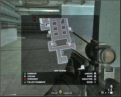 I would recommend that you change your position frequently by heading towards the other available door - Scene 2 - Furnaces - part 2 - Act 6 - Nevada Desert - Tom Clancys Rainbow Six: Vegas 2 - Game Guide and Walkthrough