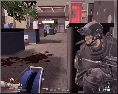 Once you're close enough to the opposite end of this corridor, you will have to deal with a new group of enemy soldiers - Scene 3 - North Hall - part 3 - Act 4 - Convention Center - Tom Clancys Rainbow Six: Vegas 2 - Game Guide and Walkthrough
