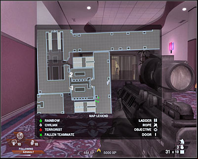 I wouldn't recommend waiting for your colleagues to secure this area on their own - Scene 3 - North Hall - part 2 - Act 4 - Convention Center - Tom Clancys Rainbow Six: Vegas 2 - Game Guide and Walkthrough