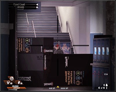 Once you've killed the gunner, start shooting at the remaining enemy troops - Scene 3 - North Hall - part 2 - Act 4 - Convention Center - Tom Clancys Rainbow Six: Vegas 2 - Game Guide and Walkthrough