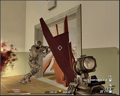Order your men to find a good cover - Scene 2 - Arena - part 2 - Act 3 - Recreation Center - Tom Clancys Rainbow Six: Vegas 2 - Game Guide and Walkthrough