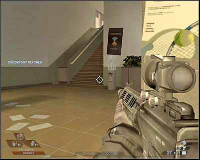 You should be able to reach a new door and it would be a good idea to send the rest of the team ahead - Scene 2 - Arena - part 2 - Act 3 - Recreation Center - Tom Clancys Rainbow Six: Vegas 2 - Game Guide and Walkthrough