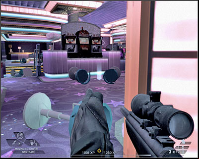 You will have to be moving to your right - Scene 2 - Nightclub - part 4 - Act 2 - Old Vegas - Tom Clancys Rainbow Six: Vegas 2 - Game Guide and Walkthrough