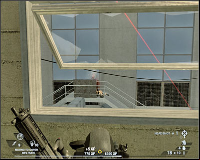 You may finally proceed towards a new corridor - Scene 1 - Rooftops - part 3 - Act 2 - Old Vegas - Tom Clancys Rainbow Six: Vegas 2 - Game Guide and Walkthrough