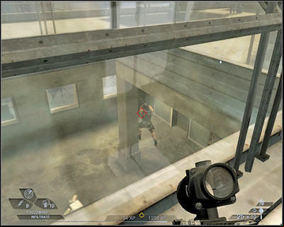 Once you're inside the new room, take cover QUICKLY - Scene 1 - Rooftops - part 3 - Act 2 - Old Vegas - Tom Clancys Rainbow Six: Vegas 2 - Game Guide and Walkthrough