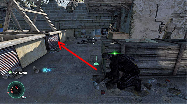 The best moment to get near the shaft - Locate the source of transmission - Mission 2 - Insurgent Stronghold - Tom Clancys Splinter Cell: Blacklist - Game Guide and Walkthrough