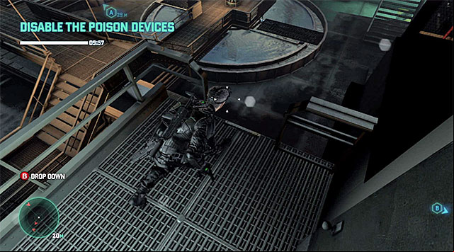 The ladder - Disable the poison devices - Mission 3 - American Consumption - Tom Clancys Splinter Cell: Blacklist - Game Guide and Walkthrough
