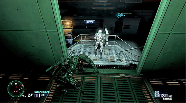 age on the upper balconies - Make your way out of the command center with Charlie's disc - Mission 6 - Special Missions HQ - Tom Clancys Splinter Cell: Blacklist - Game Guide and Walkthrough