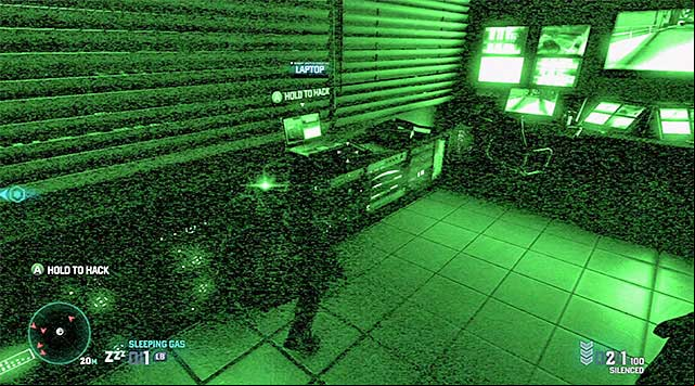 Go towards the stairs and turn right, and then left - Make your way out of the command center with Charlie's disc - Mission 6 - Special Missions HQ - Tom Clancys Splinter Cell: Blacklist - Game Guide and Walkthrough