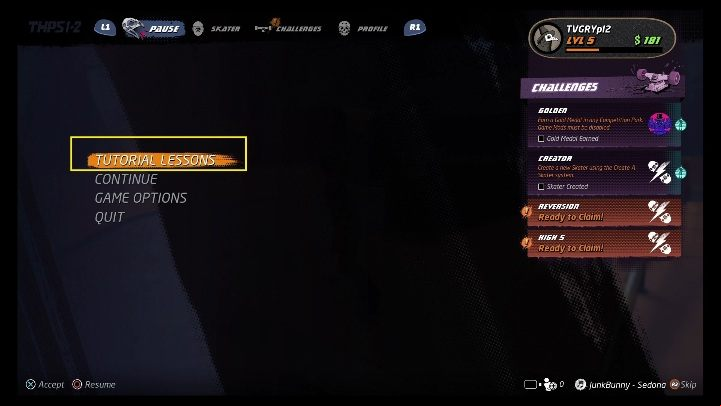 You run the tutorial and you cant do anything - Tony Hawks Pro Skater 1+2: Tutorial - how to do it? - FAQ - Tony Hawks Pro Skater 1+2 Guide