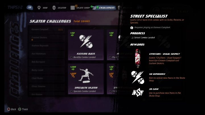 Each character available in the game has its own challenges - Tony Hawks Pro Skater 1+2: Kareem Campbell guide, skills - Original skaters - Tony Hawks Pro Skater 1+2 Guide