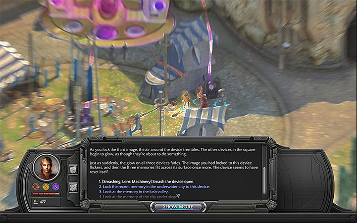 Use Smashing on one of the devices - Fallen To Earth - main quest walkthrough | Reef of the Fallen World - Sagus Cliffs: Reef of the Fallen World - Torment: Tides of Numenera Game Guide