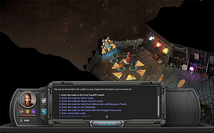 Select the first tomb from the list of the ones you are aware of - On the Builders Trail - main quest walkthrough | Caravanserai - Sagus Cliffs: Caravanserai - Torment: Tides of Numenera Game Guide