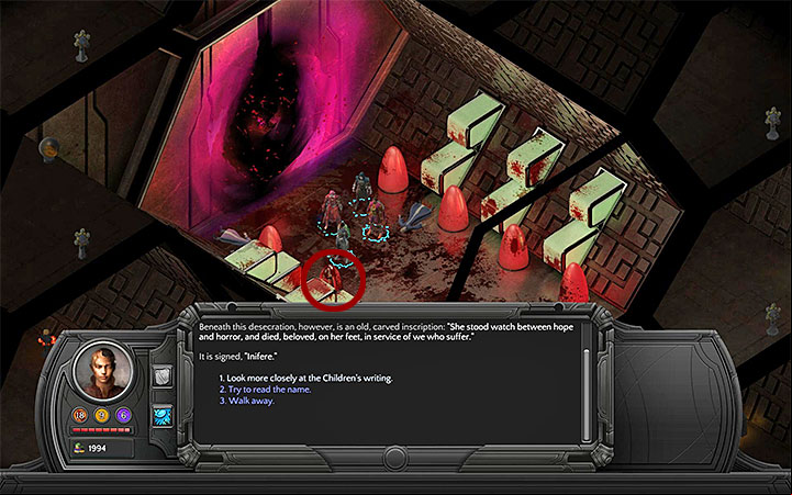 Use the code to access the tomb - Endless Horror - side quest walkthrough | Valley of Dead Heroes - Valley of Dead Heroes - Torment: Tides of Numenera Game Guide