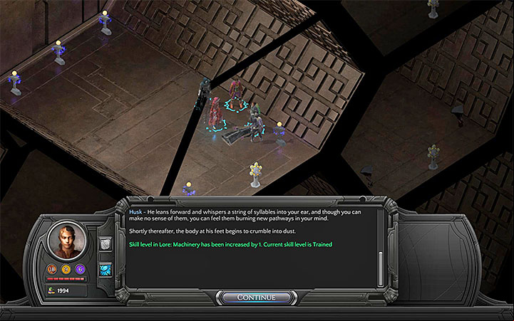 Delivering the Phylactery - The tombs below the Necropolis are also surveyed by Silver, who will be encountered a few times during your visits to the individual tombs - Places where you can unlock permanent stat bonuses | Adventurers Guide - Adventurers Guide - Torment: Tides of Numenera Game Guide