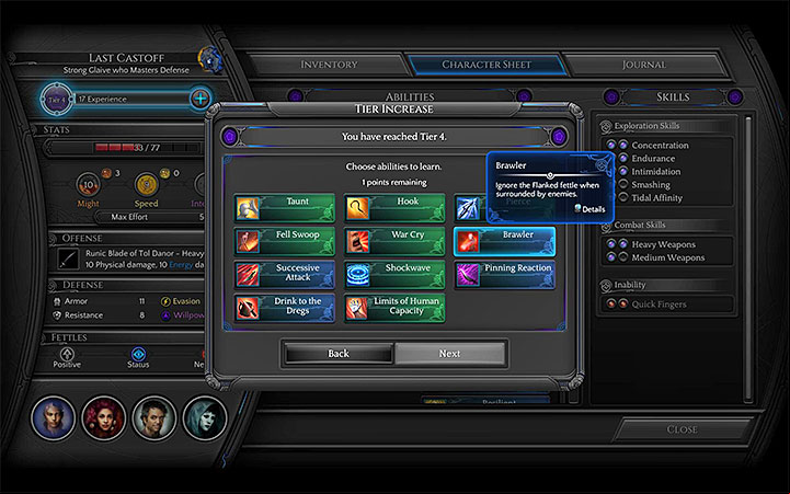 Glaive has surprisingly many great ive skills - Glaive | Character classes - Character classes - Torment: Tides of Numenera Game Guide